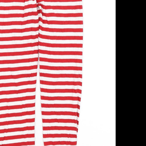 TU Girls Red Striped  Capri Pyjama Pants Size 9-10 Years  - Head Elf