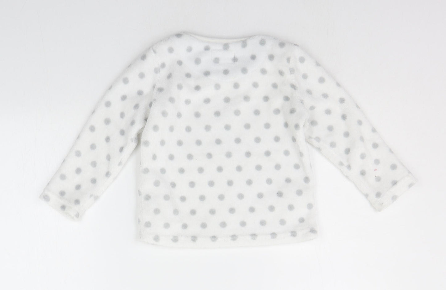 Primark Girls White Polka Dot  Top Pyjama Top Size 3-4 Years  - PENGUIN
