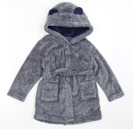 Matalan Boys Blue Solid   Robe Size 2-3 Years