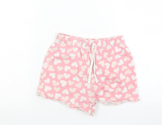 QTEE Girls Pink    Sleep Shorts Size 6-7 Years