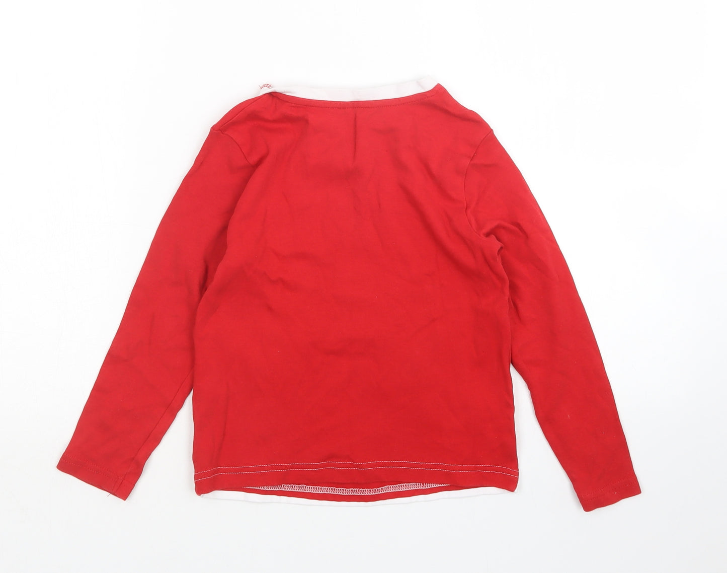 George Boys Red    Pyjama Top Size 5-6 Years  - Christmas