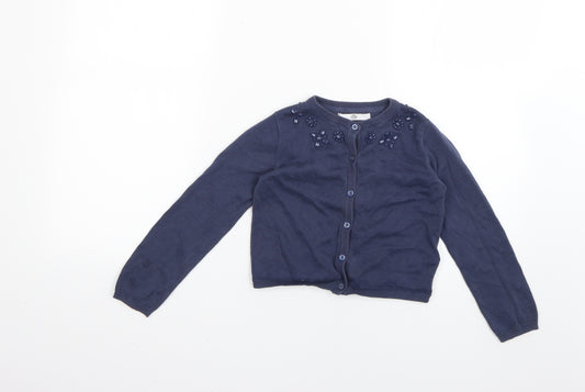 Marks and Spencer Boys Blue   Cardigan Jumper Size 5-6 Years