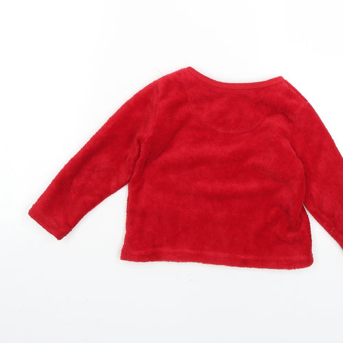 Primark Girls Red   Top Pyjama Top Size 2-3 Years  - Christmas