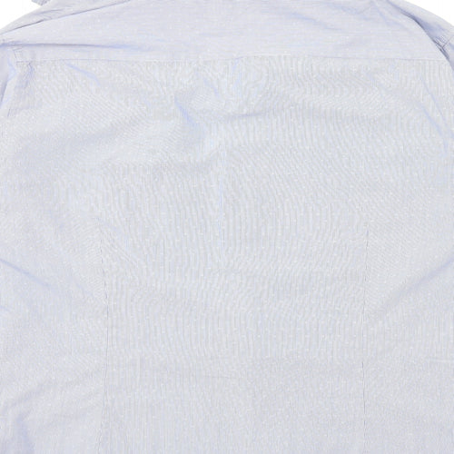 F&F Mens Blue Striped   Dress Shirt Size 16.5