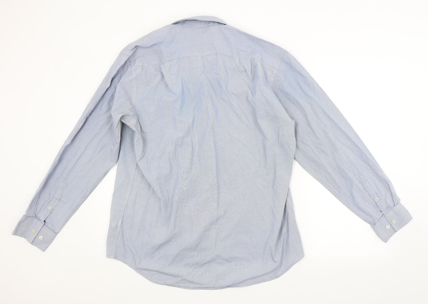F&F Mens Blue Check   Dress Shirt Size 16.5