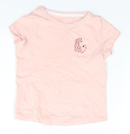 F&F Girls Pink Solid  Top Pyjama Top Size 2-3 Years