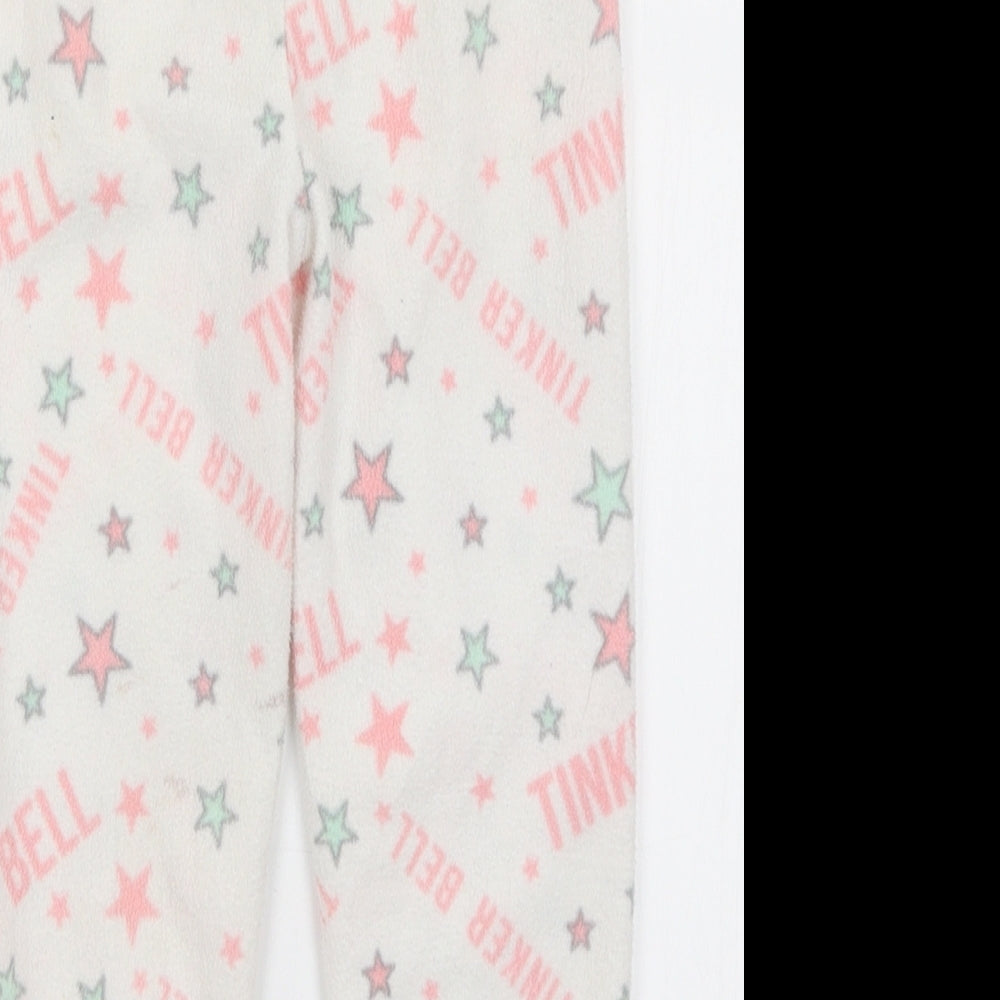 Primark Girls White Solid  Capri Pyjama Pants Size 2-3 Years  - Tinkerbell
