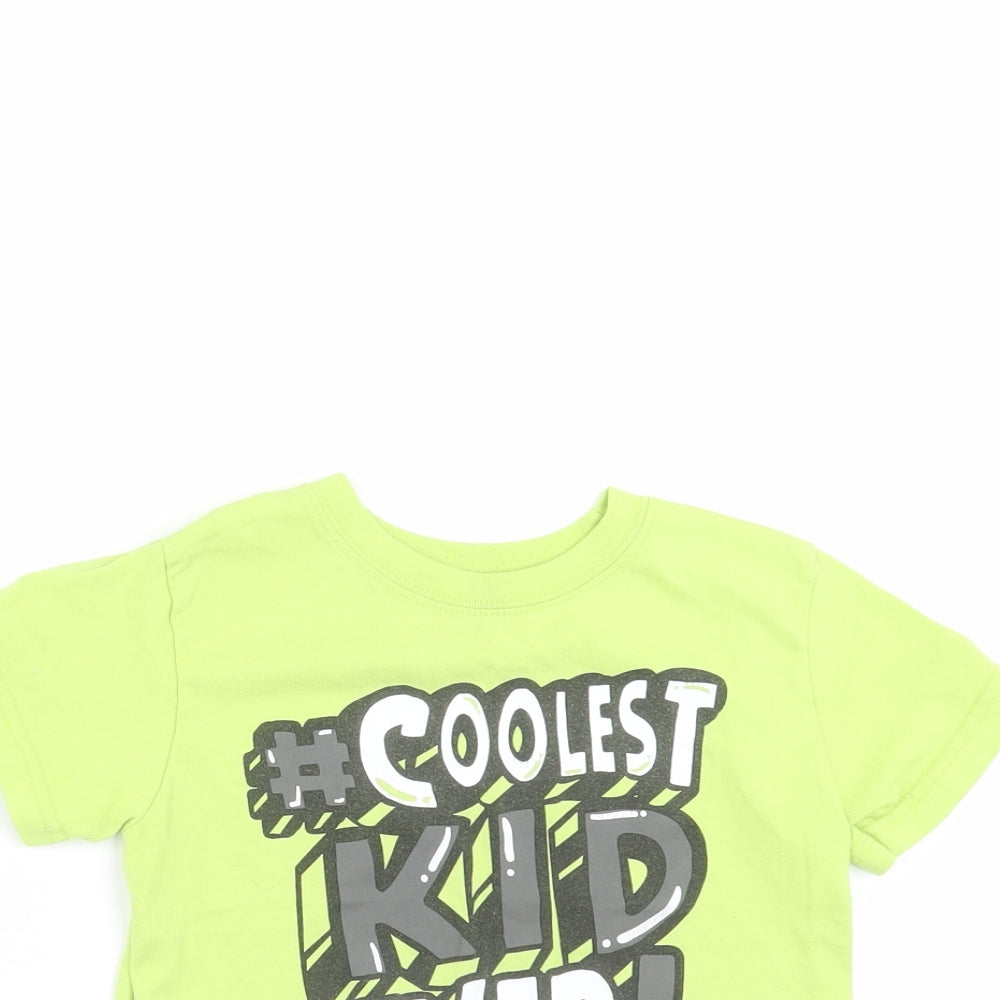 Garanimals Boys Green   Basic T-Shirt Size 2 Years  - Coolest kid ever