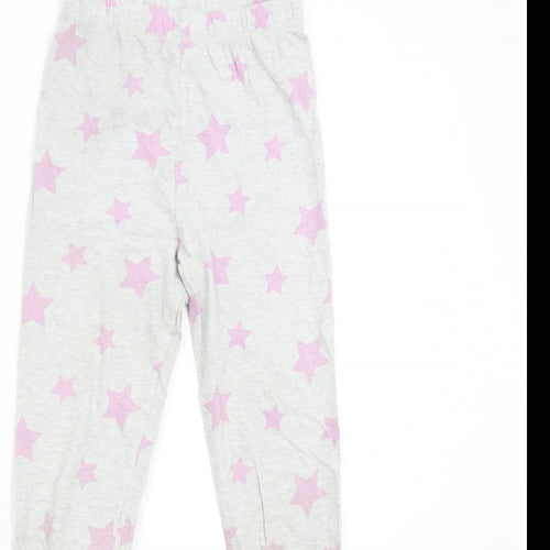 TU Girls Grey Geometric   Pyjama Pants Size 8-9 Years  - Stars