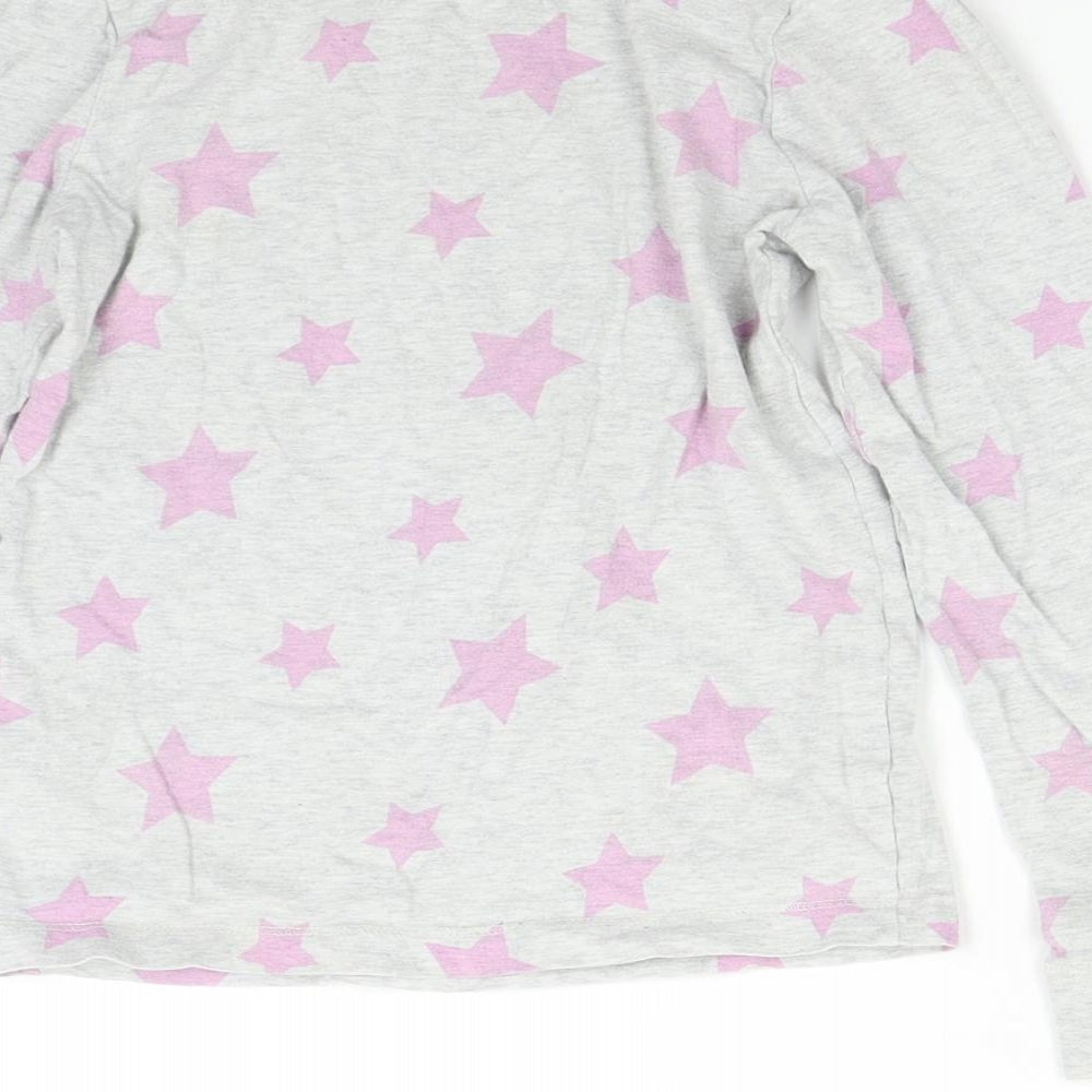 TU Girls Grey Geometric   Pyjama Top Size 8-9 Years  - Stars
