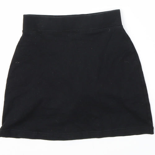 George Girls Black   A-Line Skirt Size 8-9 Years - SCHOOLWEAR