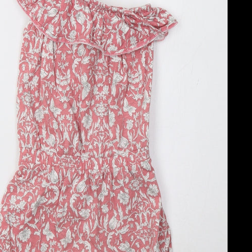 NEXT Girls Pink Floral  Playsuit One-Piece Size 8 Years