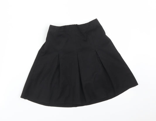 George Girls Black   Pleated Skirt Size 5-6 Years