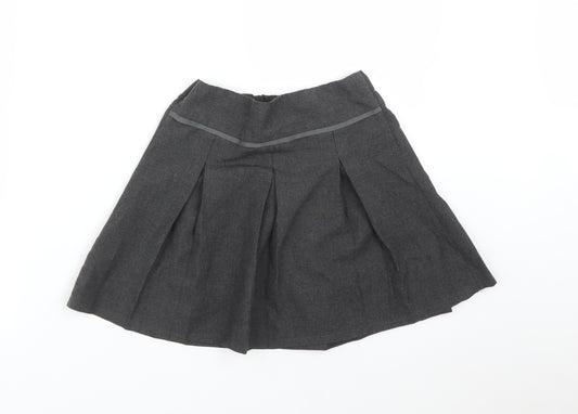 TU Girls Grey   Pleated Skirt Size 6 Years