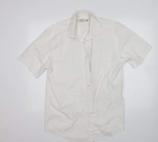 F&F Mens White    Dress Shirt Size 15.5