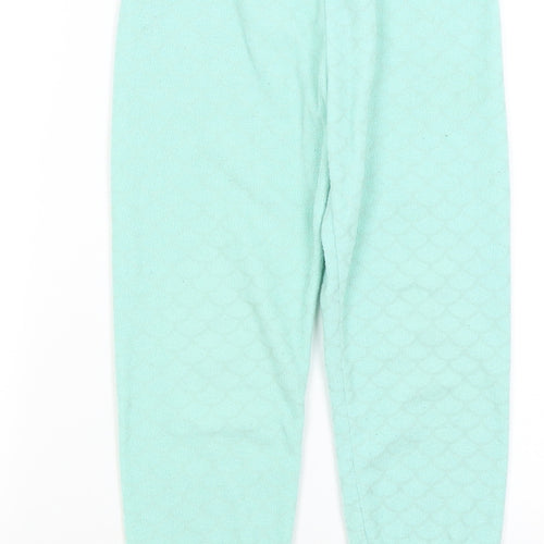 Primark Girls Blue Solid  Capri Pyjama Pants Size 7-8 Years  - Mermaid Scales