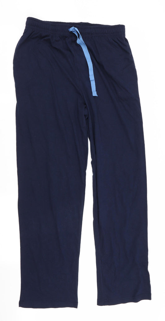 Mariokart Mens Blue Solid   Pyjama Pants Size M