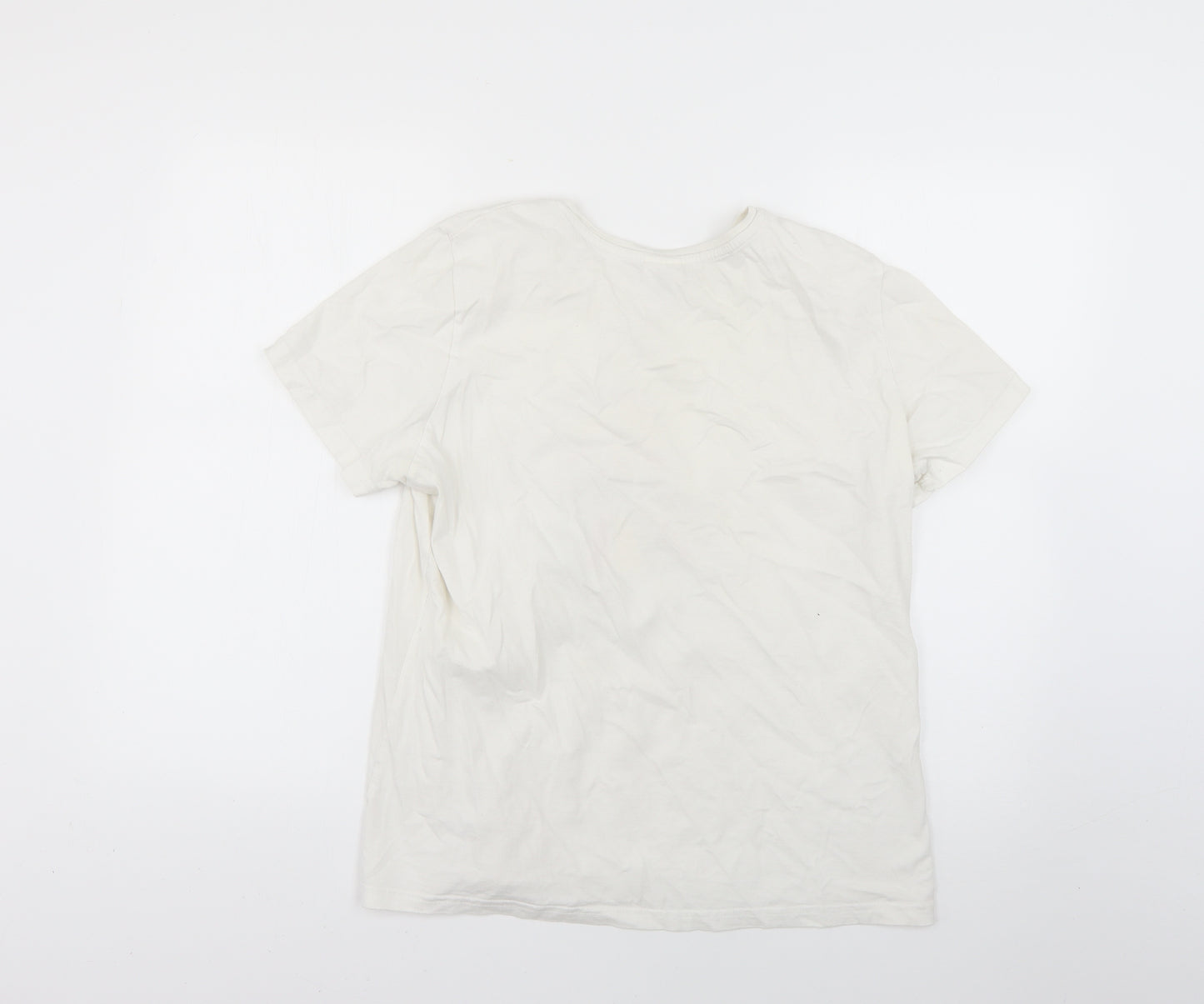 Stedman Girls White Geometric  Basic T-Shirt Size XL