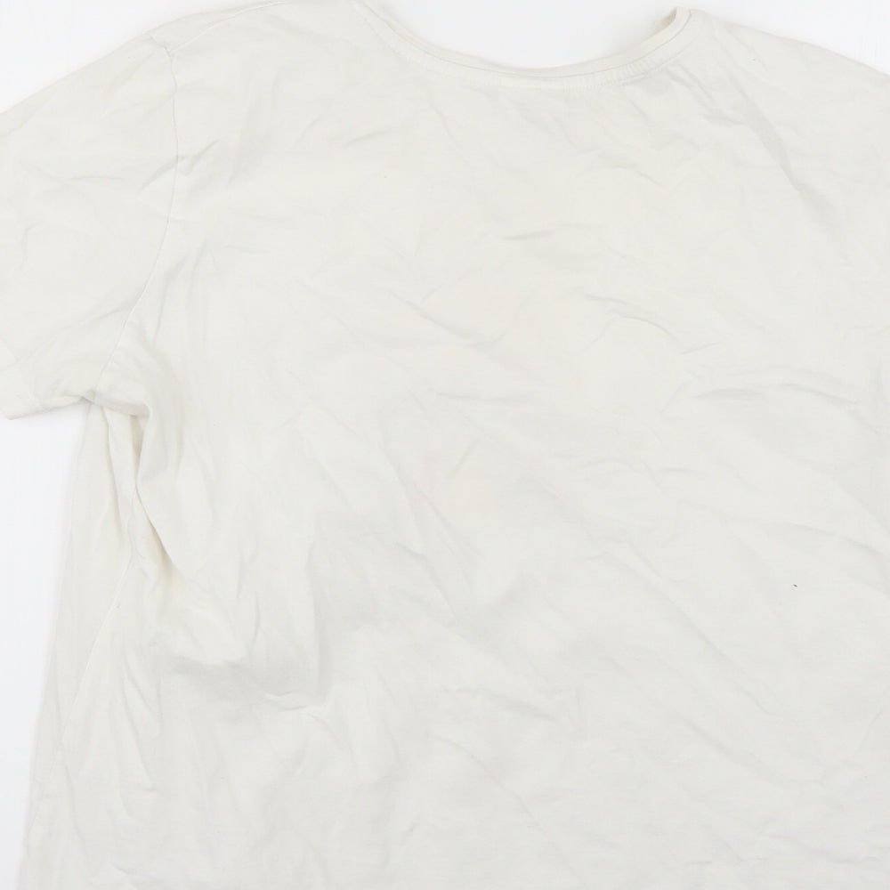Stedman Girls White Geometric  Basic T-Shirt Size XL