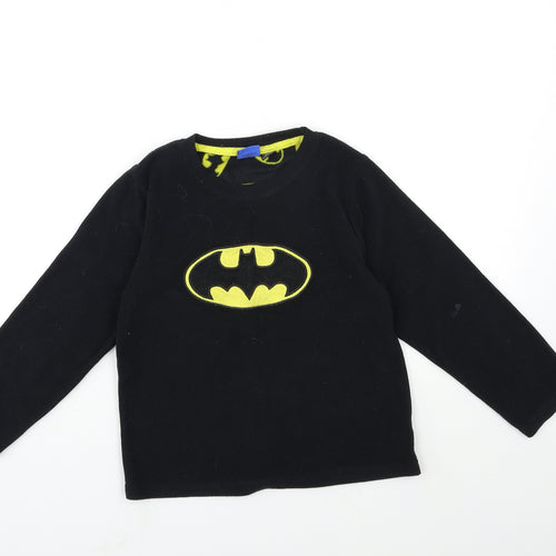 Batman Boys Black  Fleece  Pyjama Top Size 7-8 Years