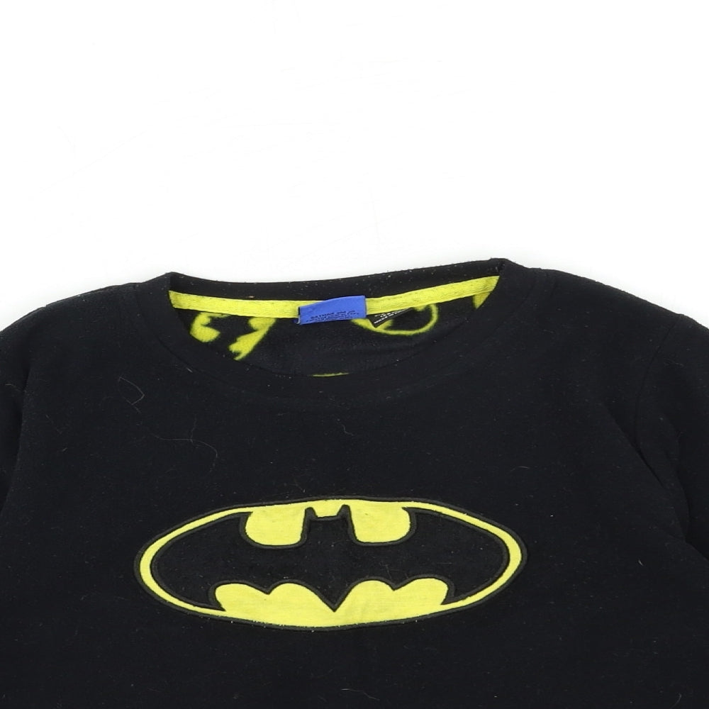 Batman Boys Black  Fleece  Pyjama Top Size 7-8 Years