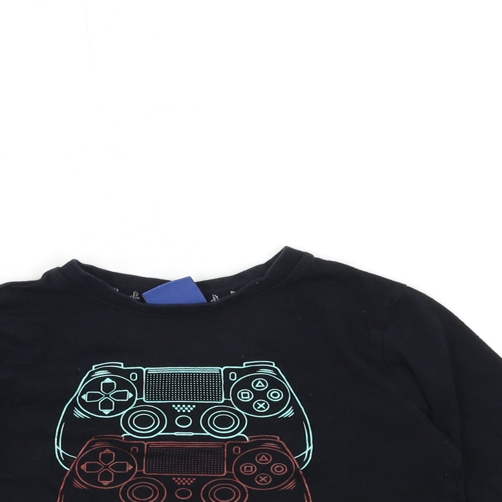 PlayStation Boys Black   Basic T-Shirt Size 7-8 Years