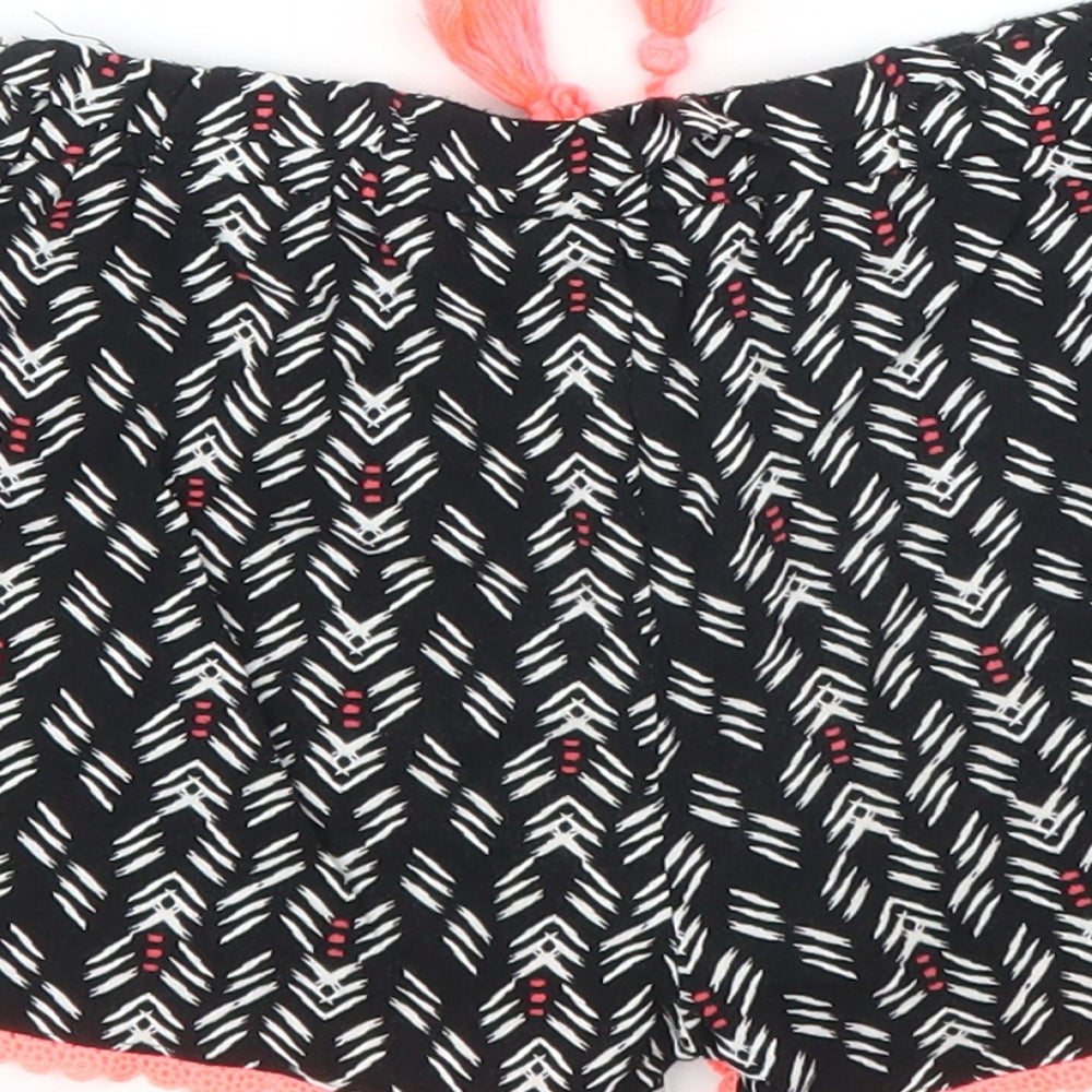 Primark Girls Black Striped  Bermuda Shorts Size 6 Years