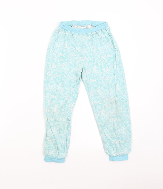 George Girls Green Floral   Pyjama Pants Size 6-7 Years