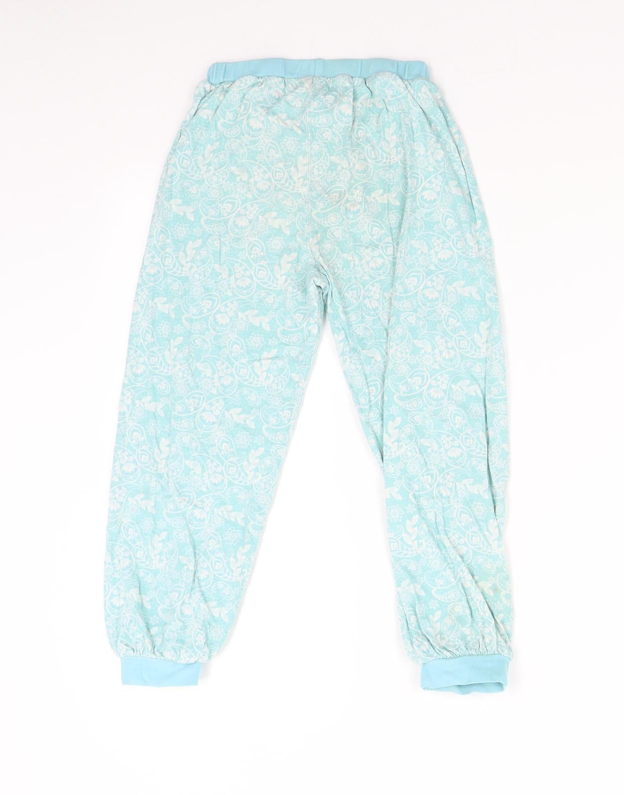 George Girls Green Floral   Pyjama Pants Size 6-7 Years