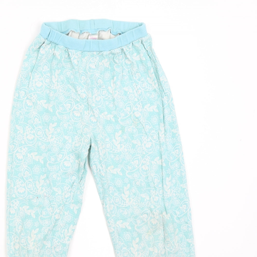 George Girls Green Floral   Pyjama Pants Size 6-7 Years