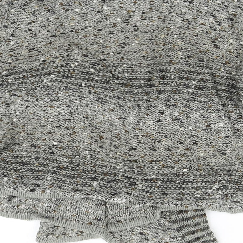 Angelina Womens Grey  Knit Cardigan Jumper Size M