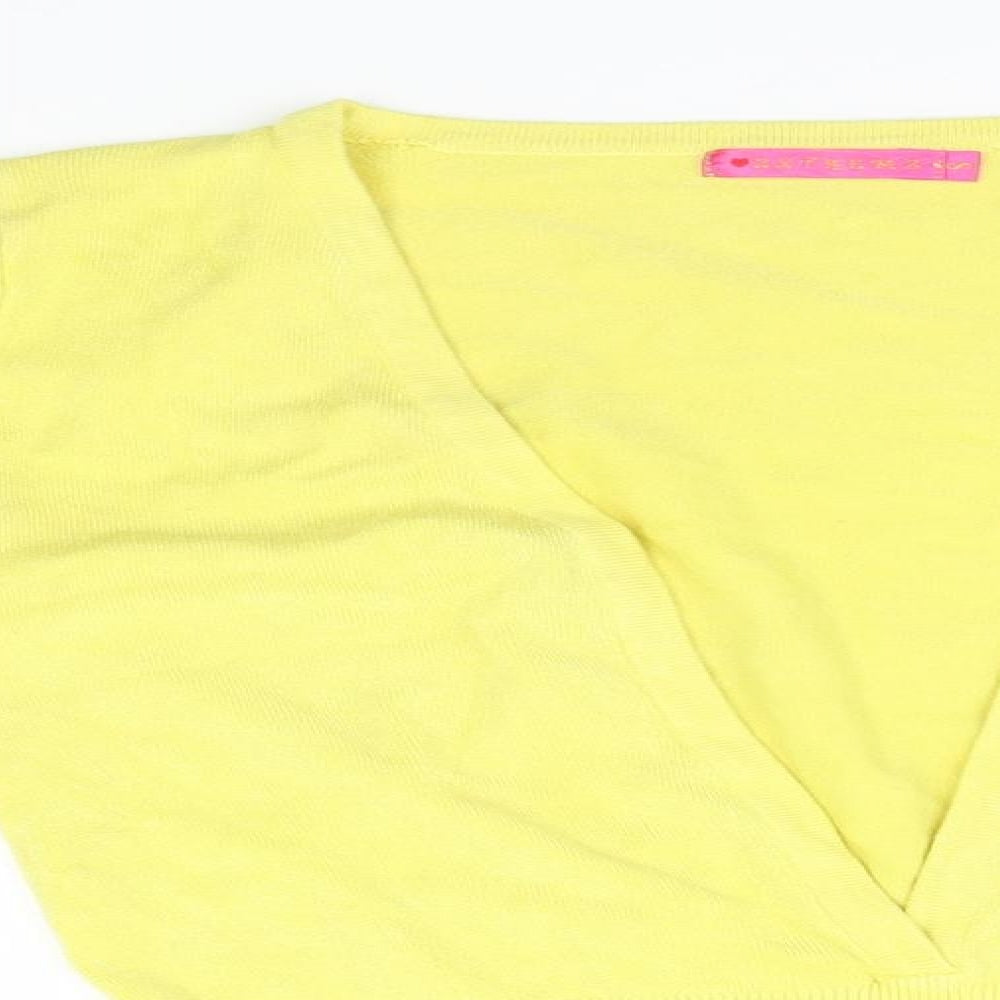 SPLASH Womens Yellow   Pullover Jumper Size S
