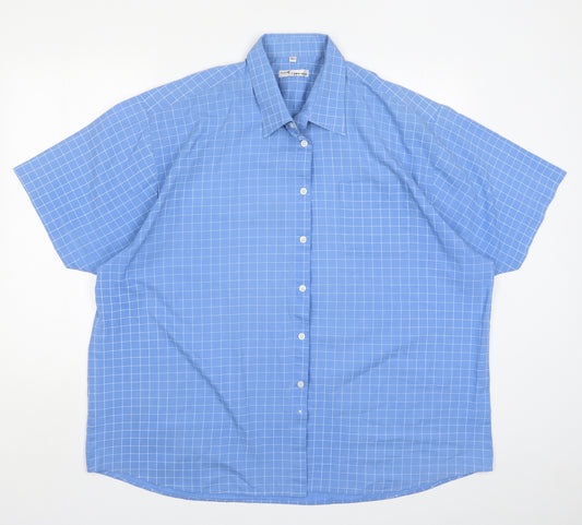 Classic Menswear Mens Blue Check   Dress Shirt Size 16.5