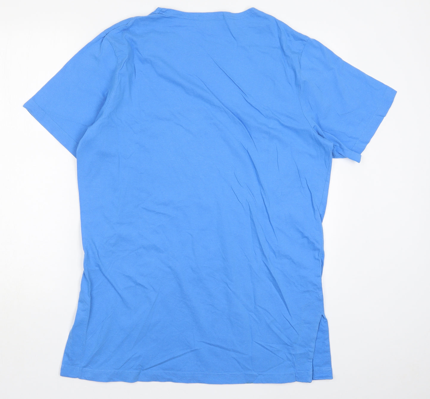 TCM Mens Blue    T-Shirt Size M  - Palm Tree Print