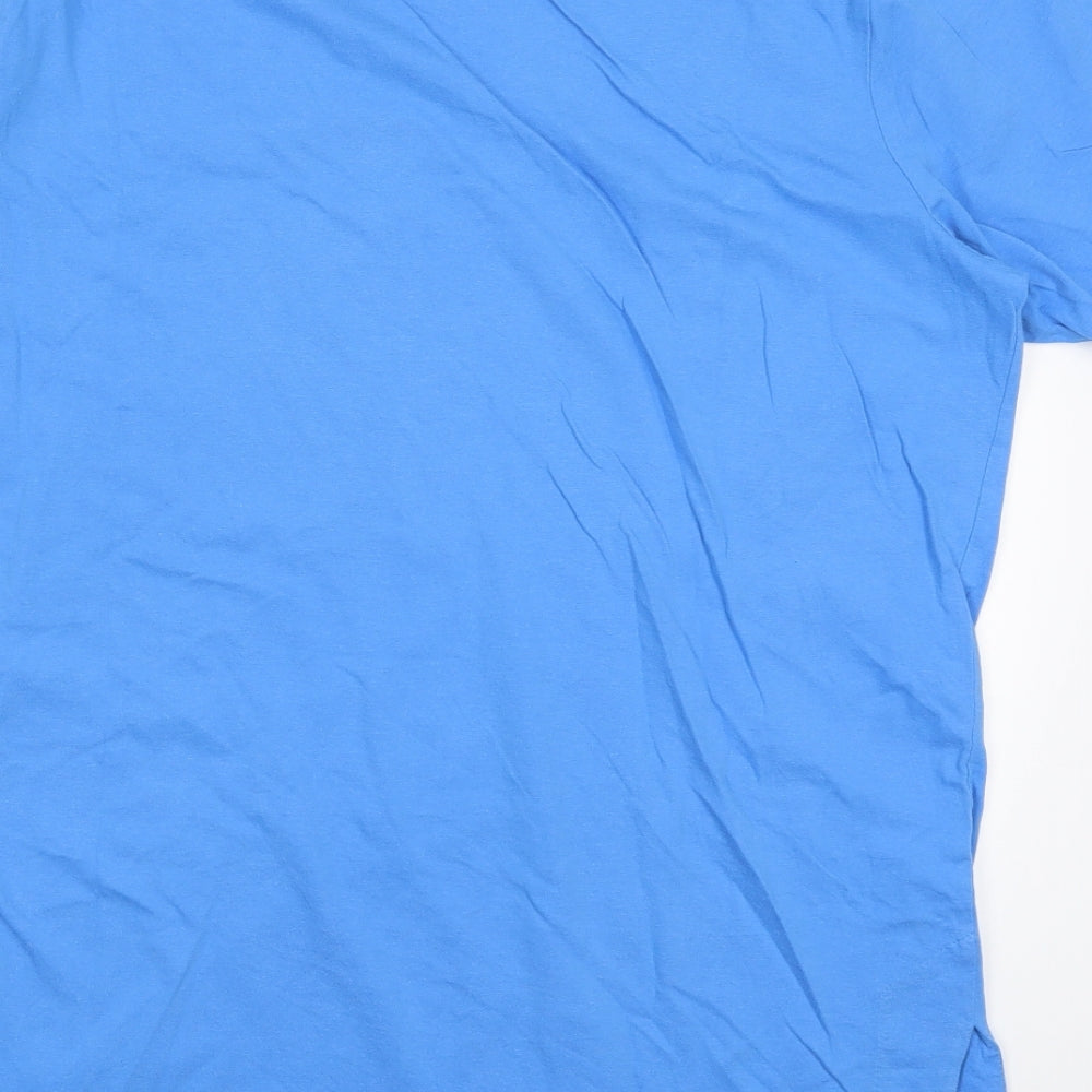 TCM Mens Blue    T-Shirt Size M  - Palm Tree Print