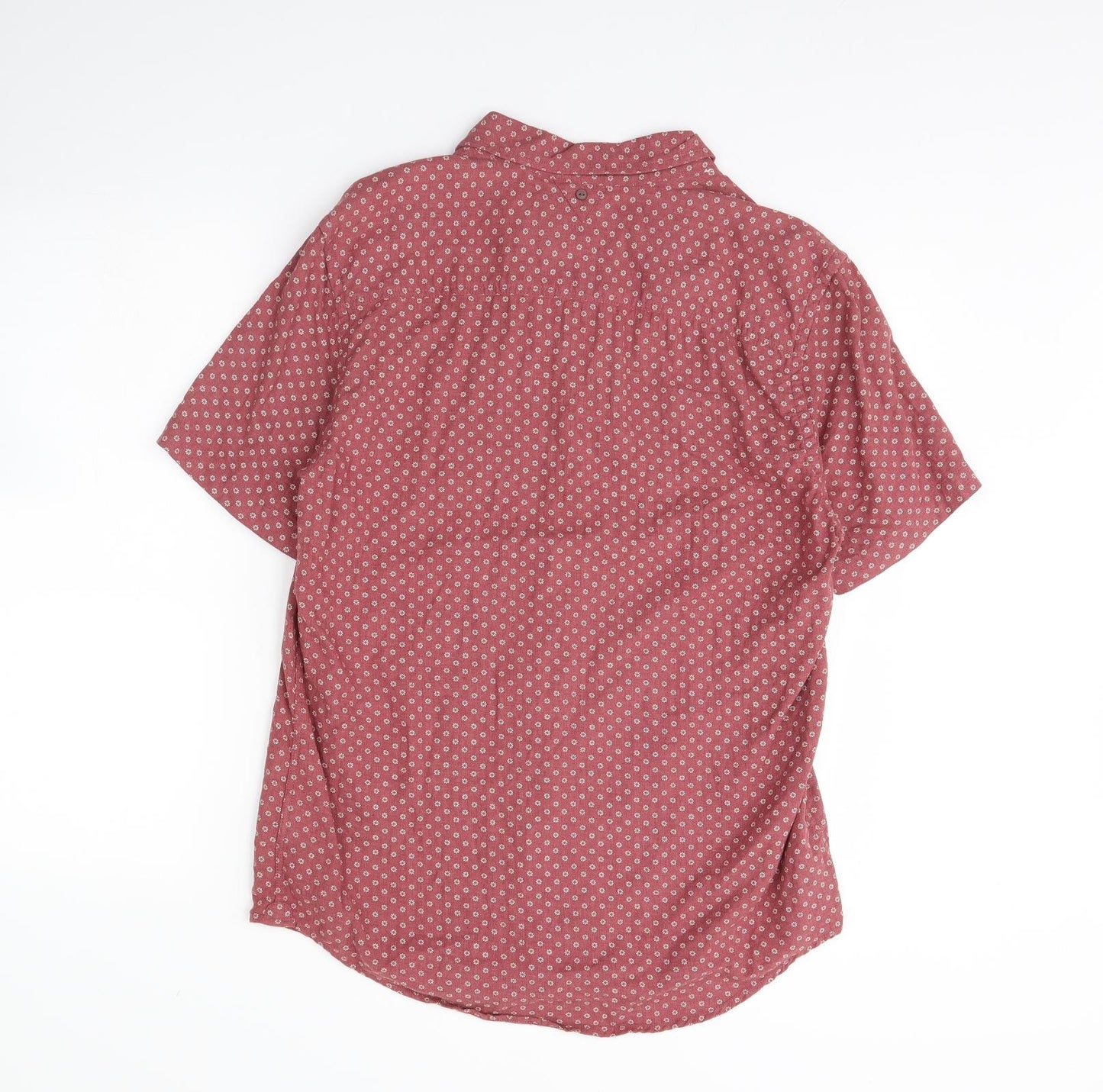River Island Mens Pink Geometric   Dress Shirt Size M