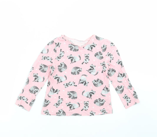 George Boys Pink    Pyjama Top Size 5-6 Years  - Raccoon