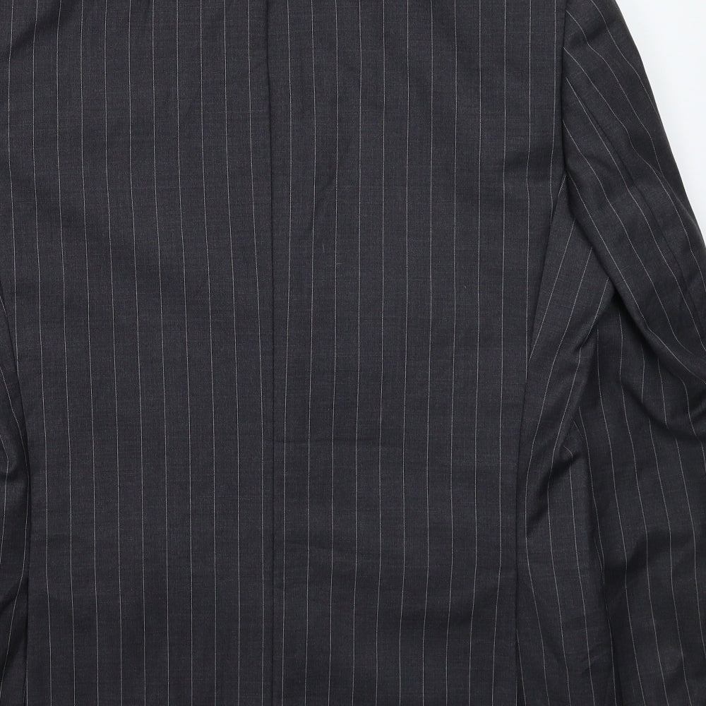 Samuel Windsor Mens Grey Striped  Jacket Suit Jacket Size 40