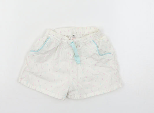 TU Girls White Polka Dot  Cami Pyjama Pants Size 2-3 Years