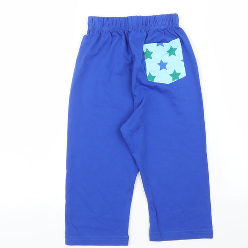 M&S Boys Blue Solid   Pyjama Pants Size 2-3 Years