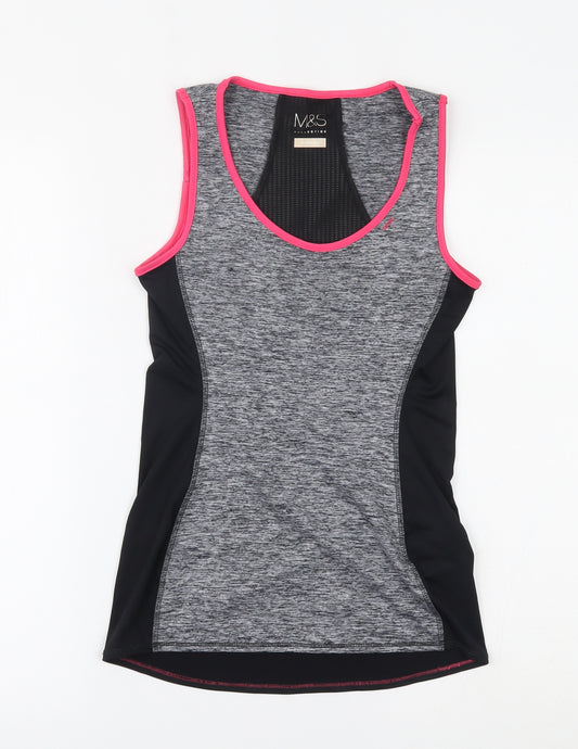 Marks and Spencer Womens Grey   Basic Tank Size 6