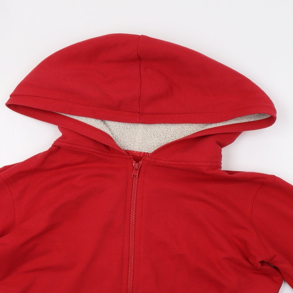 Debenhams Womens Red Henley Hoodie Size 8 Preworn Ltd