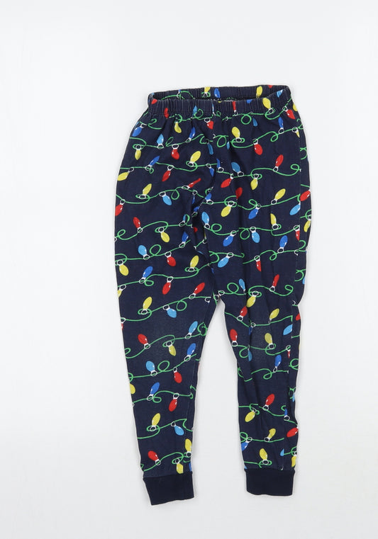 Matalan Boys Blue Geometric   Pyjama Pants Size 5-6 Years