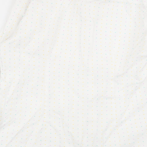 Savile Row Womens White Polka Dot  Basic Button-Up Size 12