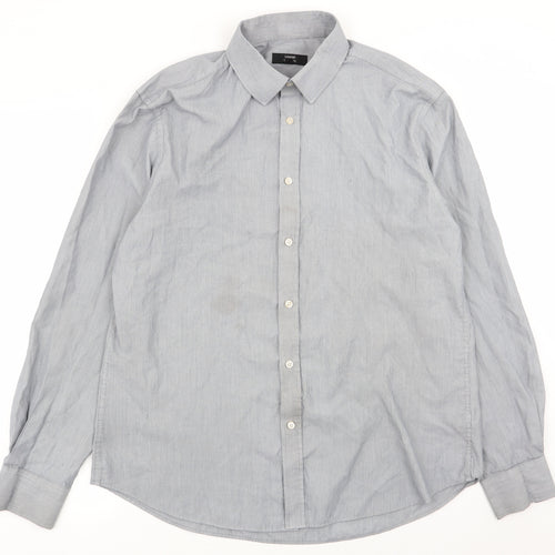 Asda George Mens Grey    Dress Shirt Size 16.5
