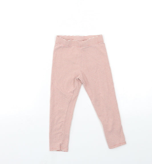 Nutmeg Boys Pink Striped  Carrot Trousers Size 3-4 Years