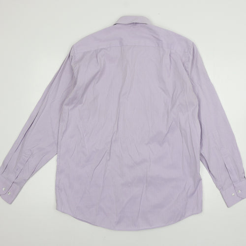 Taylor & Wright Mens Purple    Dress Shirt Size 16