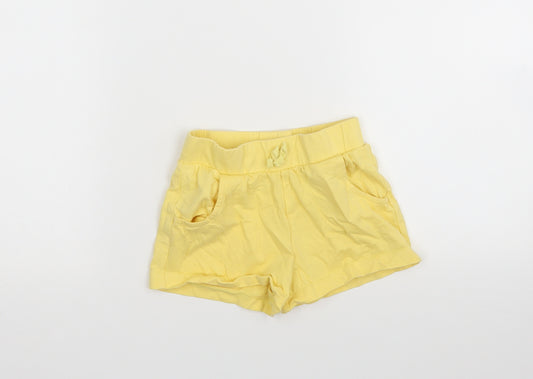 George Girls Yellow   Cut-Off Shorts Size 4-5 Years