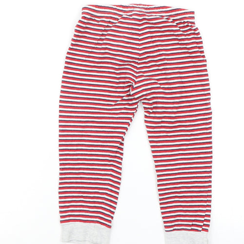 F&F Boys Red Striped   Pyjama Pants Size 2-3 Years