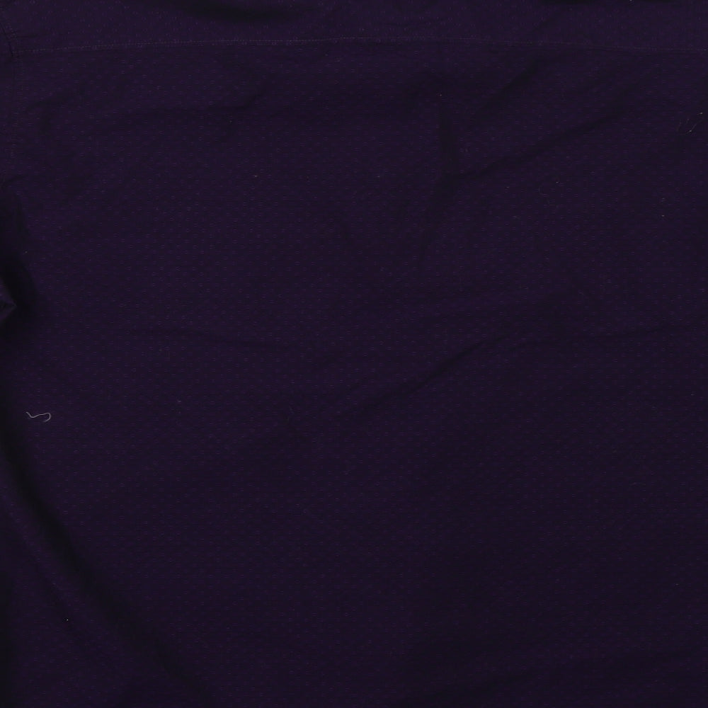 NEXT Mens Purple Geometric   Dress Shirt Size L